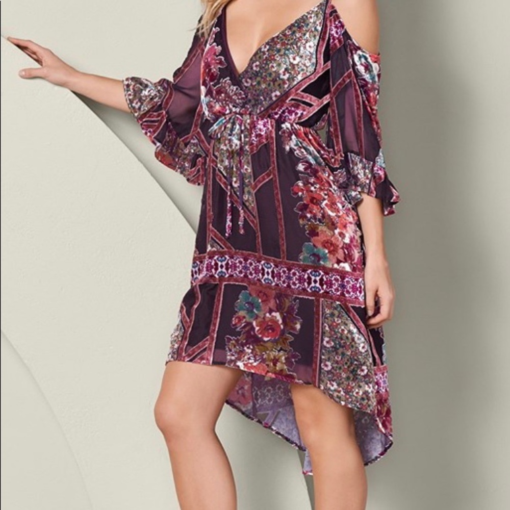 High Low Velvet Dress